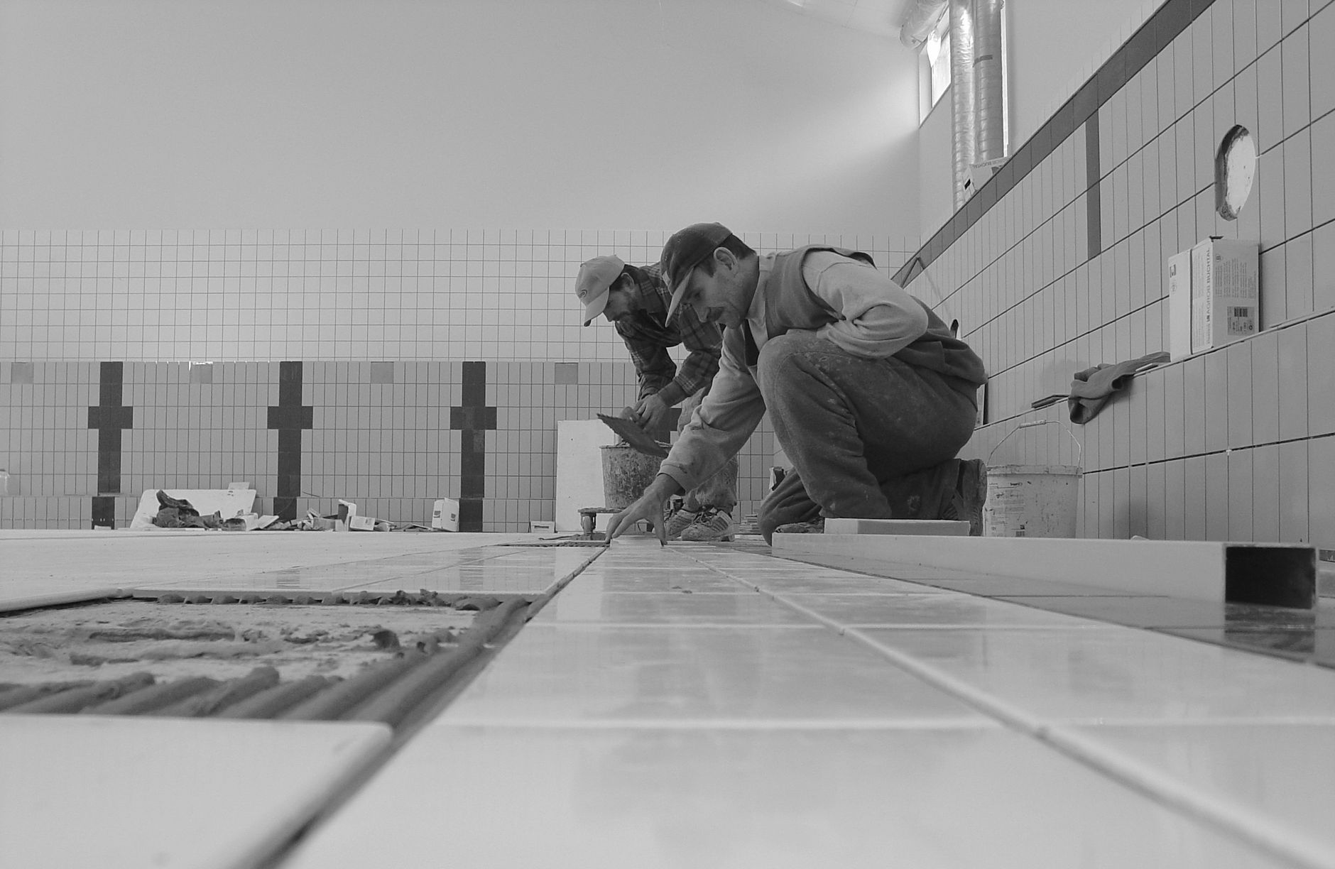 Carreleur équipe à Montreuil